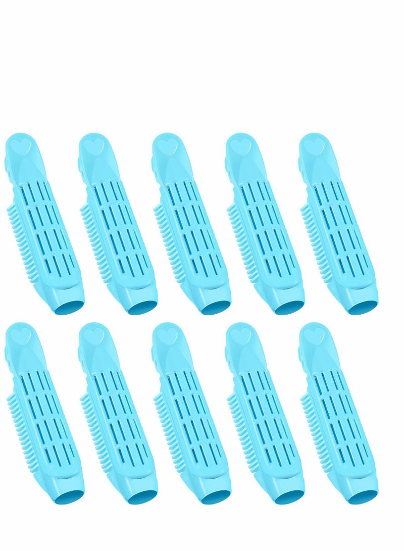 Y&D Volumizing Hair Root Clip, Fluffy Curler Roller Wave, Self Grip Volume Root, Naturally Curly Styling Tool Rollers for Women Girls DIY, 10 Pieces, Light Blue  - Image 1