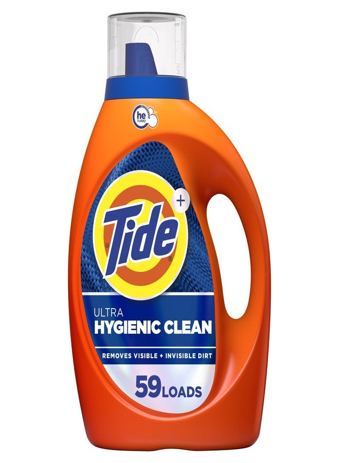 Tide Hygienic Clean Heavy 10X Duty Laundry Detergent Liquid Soap, Original Scent, HE Compatible, 59 Loads, 84 fl oz - Image 1