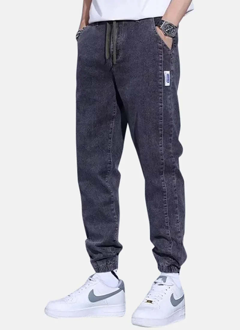 YUNIQEE Black Solid Mid Rise Jogger