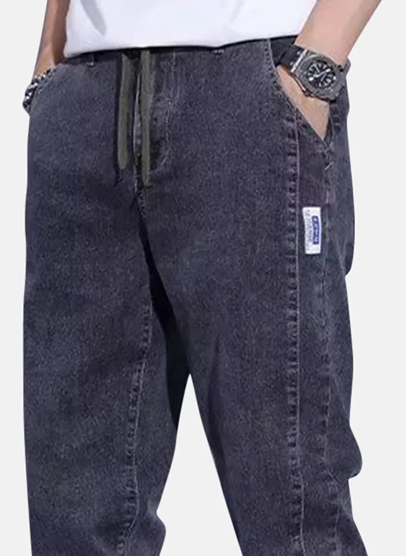 YUNIQEE Black Solid Mid Rise Jogger