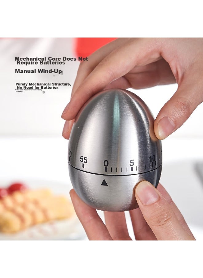 Bai Jie Baijie Timer, Stainless Steel Mechanical Timer, Children's Learning And Self-discipline Management Device, Kitchen Baking Countdown Timer  - Image 1