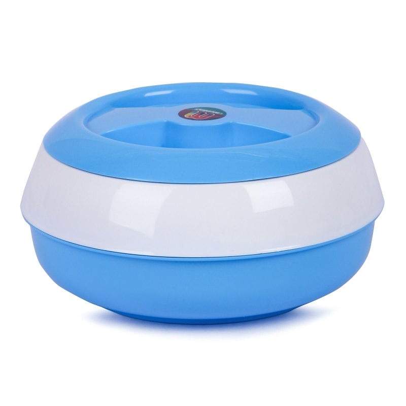 NEXTNOW MAHARANI Stainless Steel Trendy Casserole Hot Case with Lid, 2200 ml (Blue) - Image 3