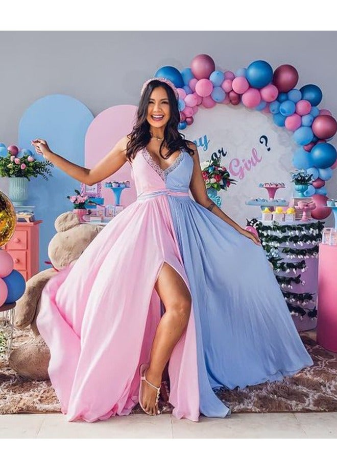 bellanina Glamorous Maternity Gender Reveal Dress - Image 1