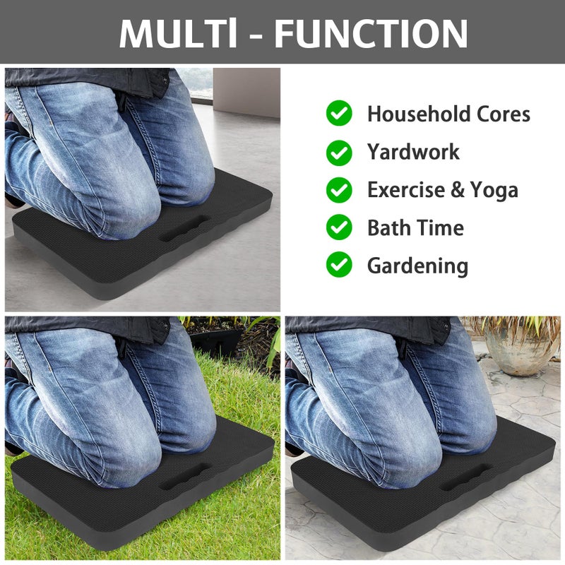HOOPLE Extra Thick Kneeling Pad, Soft Foam Kneeling Cushion, Waterproof Gardening Knee Pads, Lightweight Knee Mat for Bathing, Workout Supplies, Exercise Yoga, Garden Work Gifts 17.5 x 11 x 1 in, Black - Image 3