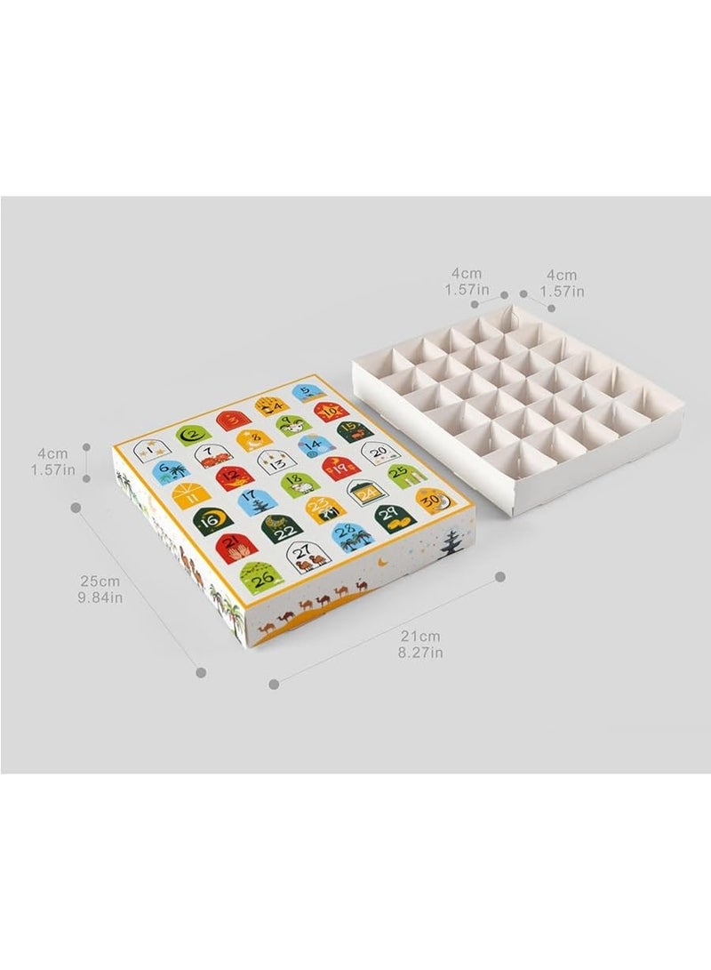 5PCS Ramadan gift box  , Countdown Calendar Box with 30 DIY Fillable Drawers for kids– Gift Box Set (Box Only) - Image 2