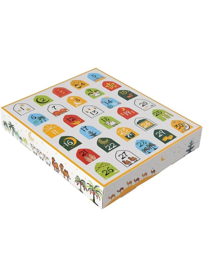 5PCS Ramadan gift box  , Countdown Calendar Box with 30 DIY Fillable Drawers for kids– Gift Box Set (Box Only) - Image 1