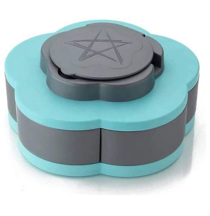 Dweezhet 5 Compartments Flower Candy Box Serving Rotating Tray Dry Fruit Candy Chocolate Snacks Storage Box Storage Container Masala Box For Home Kitchen Round Multicolor - Image 1