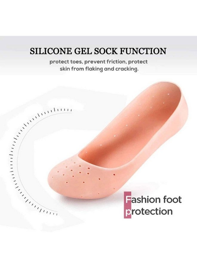 Prostuff.in® 1 Pair Anti Crack Silicone Socks Pad Silicone Gel Heel And Foot Protector Moisturizing Socks For Foot Care, Pain Relief Feet Heel Pain Relief Men And Women Socks Multicolor - Image 5