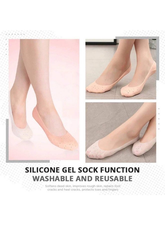 Prostuff.in® 1 Pair Anti Crack Silicone Socks Pad Silicone Gel Heel And Foot Protector Moisturizing Socks For Foot Care, Pain Relief Feet Heel Pain Relief Men And Women Socks Multicolor - Image 3