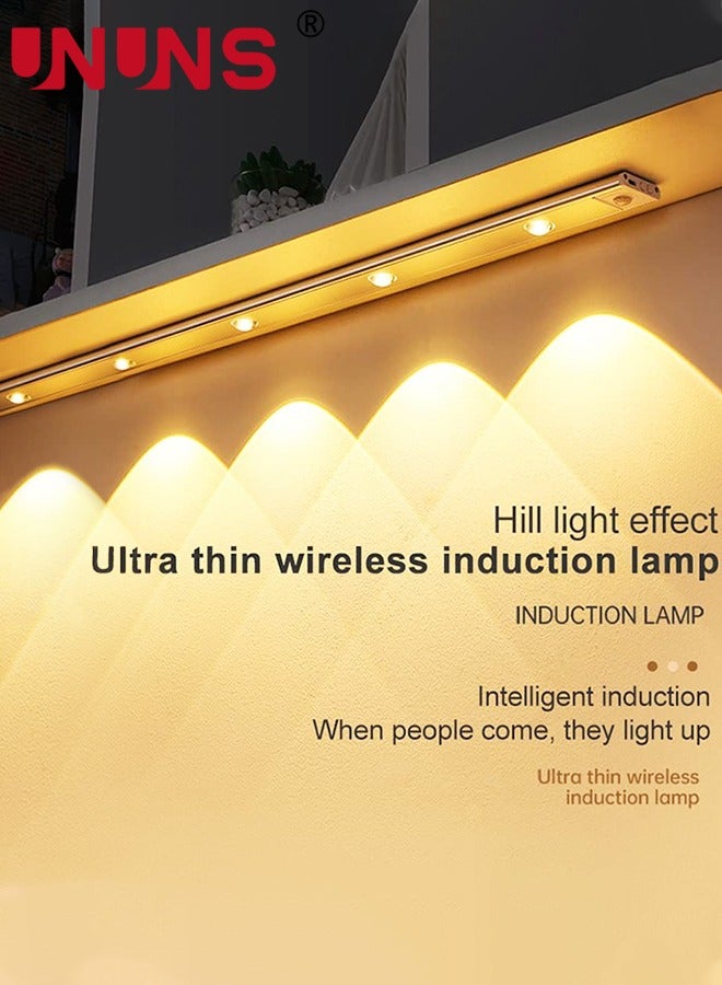 UNUNS LED Motion Sensor Cabinet Light,Upgraded Remote Control 3 Light Modes Stepless Dimming Under Closet Lights,Rechargeable Magnetic Lights For Kitchen Wardrobe Cupboard Corridors Office,60CM - Image 2