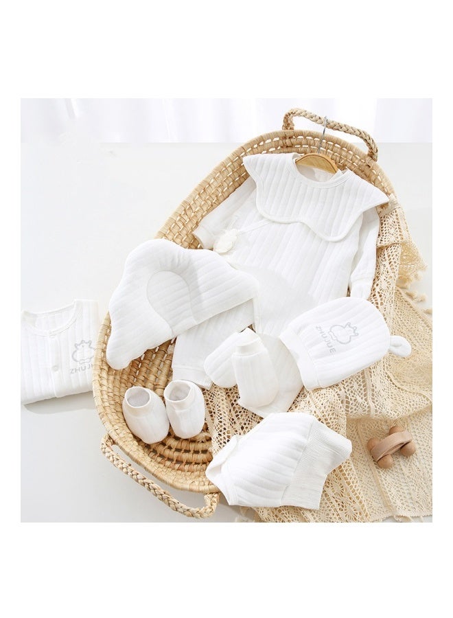 دوكو طقم هدايا حديثي الولادة 28 قطعة، طقم ملابس ولوازم أساسية للأطفال حديثي الولادة، طقم ملابس وإكسسوارات للأطفال للأولاد والبنات، قطن فاخر، مع صندوق هدايا رائع ومثالي لفصول الربيع والصيف والخريف والشتاء - Image 4