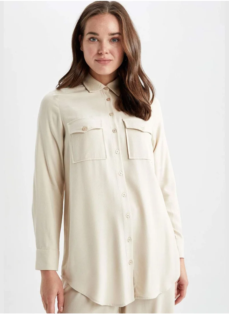 ديفاكتو Woman Woven Long Sleeve Tunic