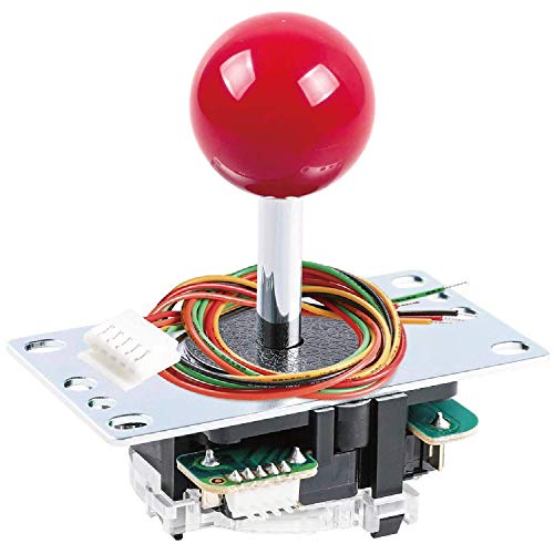 SANWA JLF-TP-8YT Joystick Red Original - for Arcade Jamma Game 4 & 8 Way Adjustable, Compatible with Catz Mad SF4 Tournament Joystick (Red Ball Top), Use for Arcade Game Machine Cabinet S@NWA - Image 1