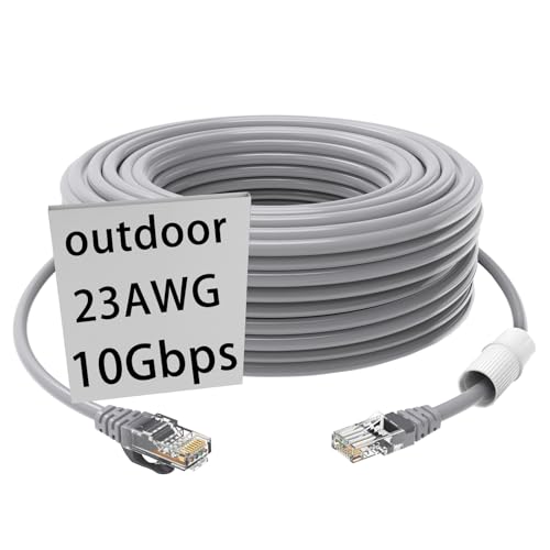 GWFIBER Cat6 Ethernet Cable - 50ft (15m) Heavy Duty, UV Waterproof, Direct Burial & Indoor/Outdoor, Poe Compatible, Cat5e/Cat6, 1 PCS (1&4 PCS Available) - Image 1