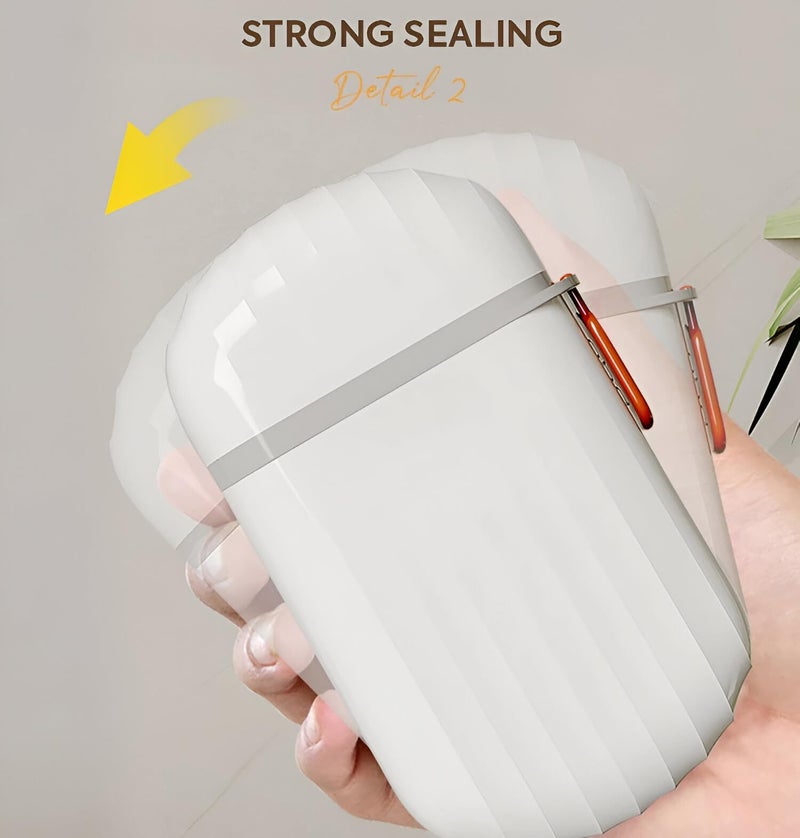 Aseenaa Leakproof Plastic Air Tight Soap Case Holder with Cover for Bathroom, Gym, Travel, Hiking, Camping, Indoor & Outdoor | Pack of 1, White - Image 3