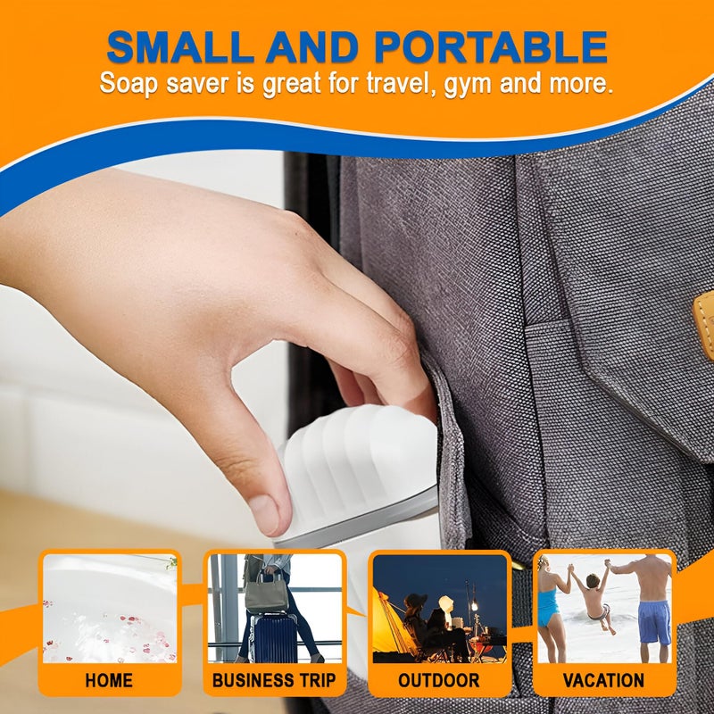 Aseenaa Leakproof Plastic Air Tight Soap Case Holder with Cover for Bathroom, Gym, Travel, Hiking, Camping, Indoor & Outdoor | Pack of 1, White - Image 4