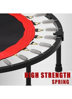 Max Strength 48 Inch Quiet Joint Friendly Fitness Trampoline with Adjustable Handle – Ideal for Home Use & Jumping Workouts  - Image 3