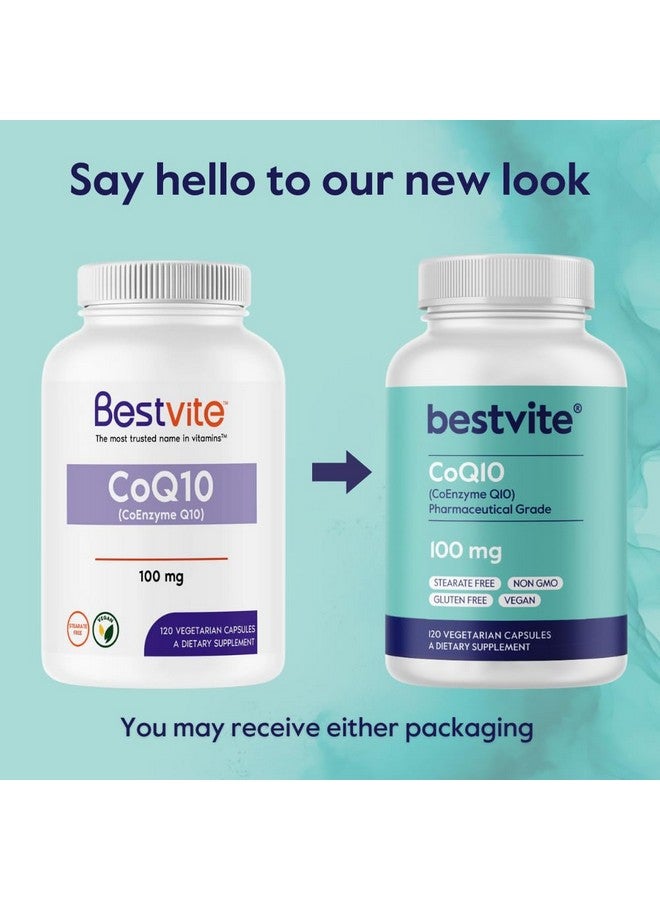 بست فايت BESTVITE Coenzyme CoQ10 100mg (120 كبسولة نباتية) مخمرة بشكل طبيعي - بدون ستيرات - بدون مواد مالئة - نباتي - غير معدّل وراثيًا - خالٍ من الجلوتين - Image 3