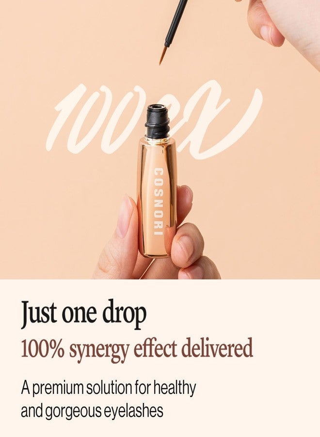 COSNORI Eyelash Serum 100 EX - Intensive Eyelash Care Serum - Slim Brush Type Hydration Booster- Irritation Free - Peptides, Silk Extract, Hyaluronic Acid, 0.2 fl.oz - Image 4