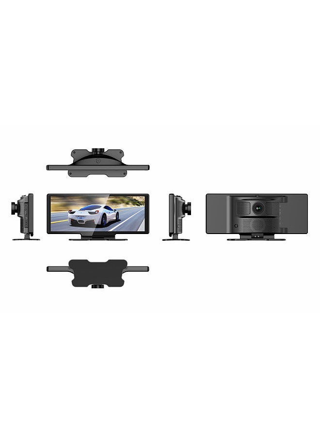 Generic - BT Wide Screen Car Video Recorder Auto Dash Cam Car Camera Recorder Night Viewing 10.26in DVR 170 Degree Wide Angle Car Global Positioning System Navigation Camcorder - Image 1