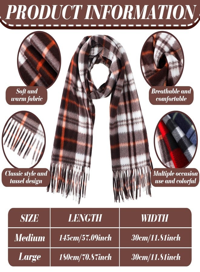 Bencailor 4 Pcs Kids Winter Scarf Kids Buffalo Plaid Scarves Christmas Warm Shawls Scarves Parent Child Scarf for Boys Girls (Bright Color,Large) - Image 4