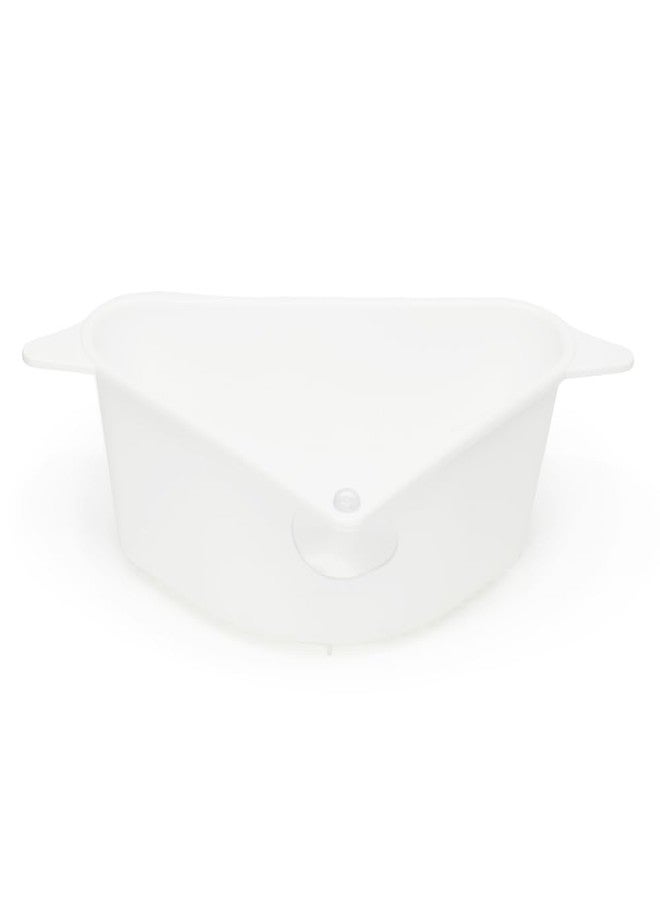 Home Basics Corner Sink Caddy Kitchen Sink Organizer by Home Basics | White Plastic with Suction Cup in Corner and Dual Side Tabs - Holds Dish Brushes, Soap, Sponges, and Sink Stoppers - Image 2