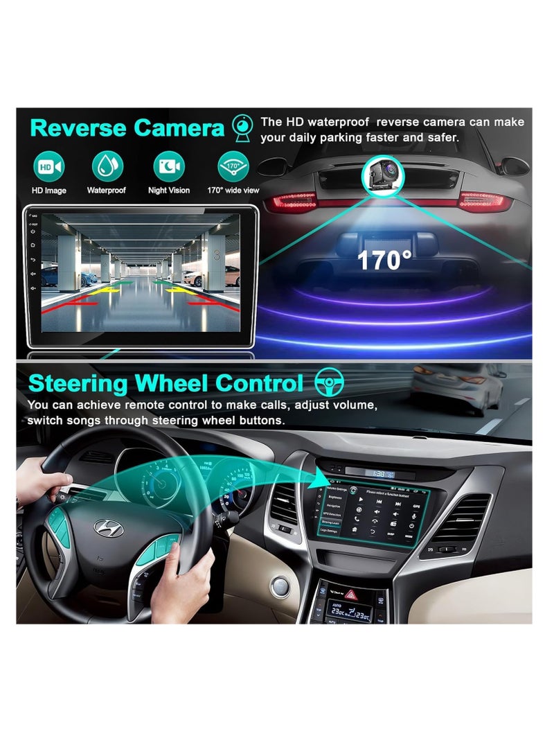 【4+64G】Android Car Stereo for Hyundai Elantra 2014-2016, 9" HD Touchscreen, Wireless Carplay & Android Auto, GPS, WiFi, Bluetooth 5.2, Backup Camera, MIC, DSP, HiFi, FM Radio, EQ, Mirror Link - Image 5