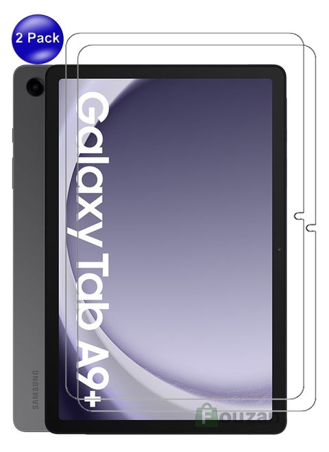 Samsung Galaxy Tab A9 Plus 11 inches - 2 Pack Tempered Glass Screen Protector - Premium HD Delicate Touch , Higher Transparency , Easy to Install ,Anti-scratch and Bubble-free Screen Protector - Clear
