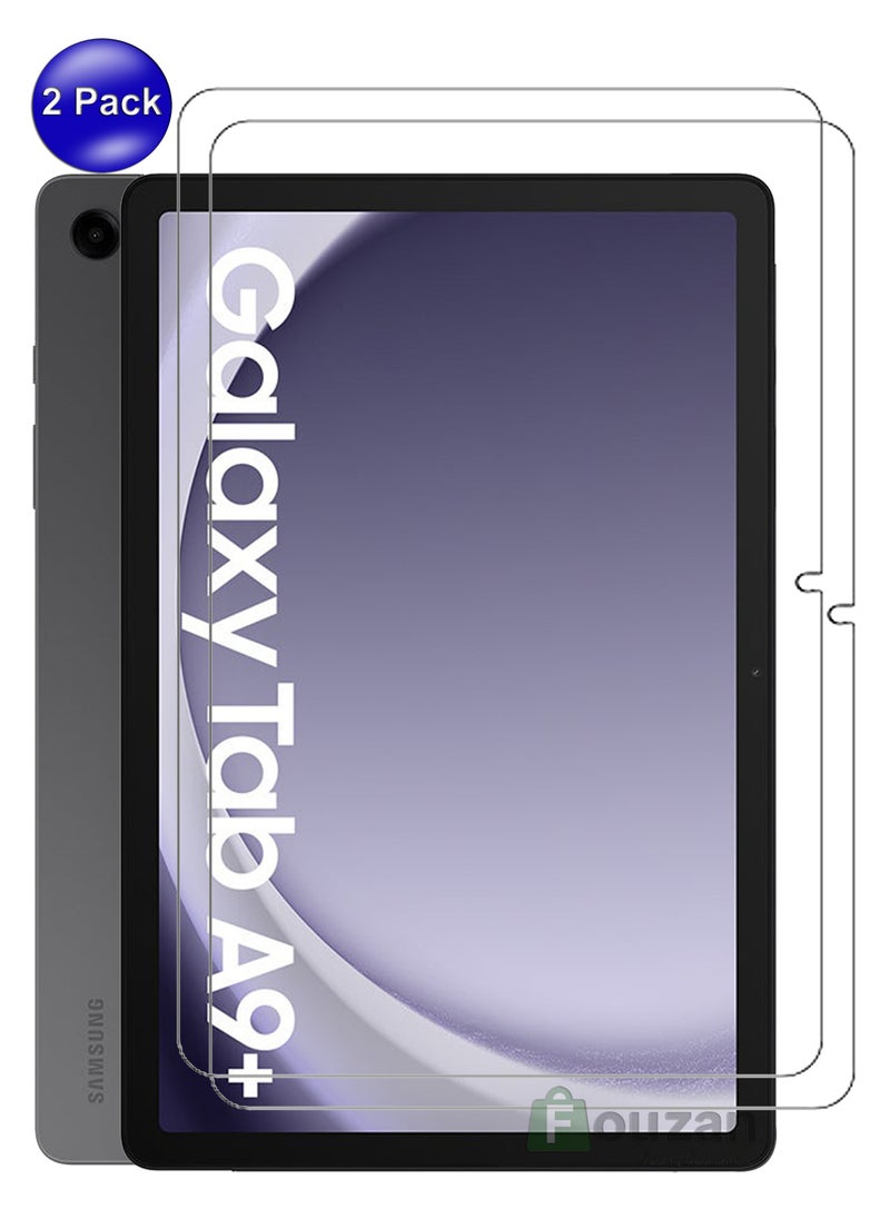 Samsung Galaxy Tab A9 Plus 11 inches - 2 Pack Tempered Glass Screen Protector - Premium HD Delicate Touch , Higher Transparency , Easy to Install ,Anti-scratch and Bubble-free Screen Protector - Clear