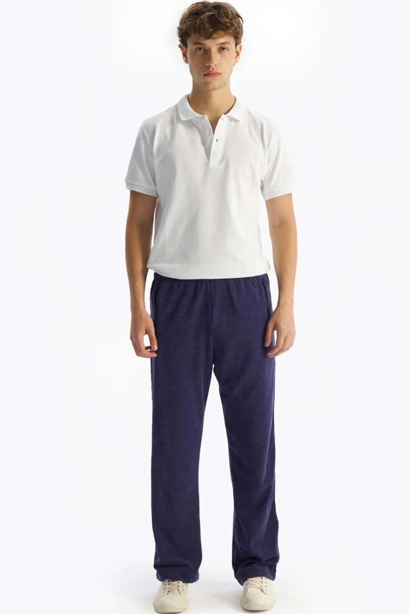 GIESTO Men's Straight-leg Knit Suit Pants
