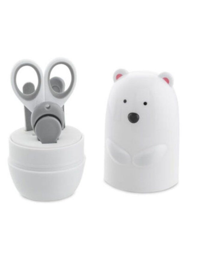 طقم العناية بالاظافر تصميم دب قطبي ، 4 قطع من شيكو