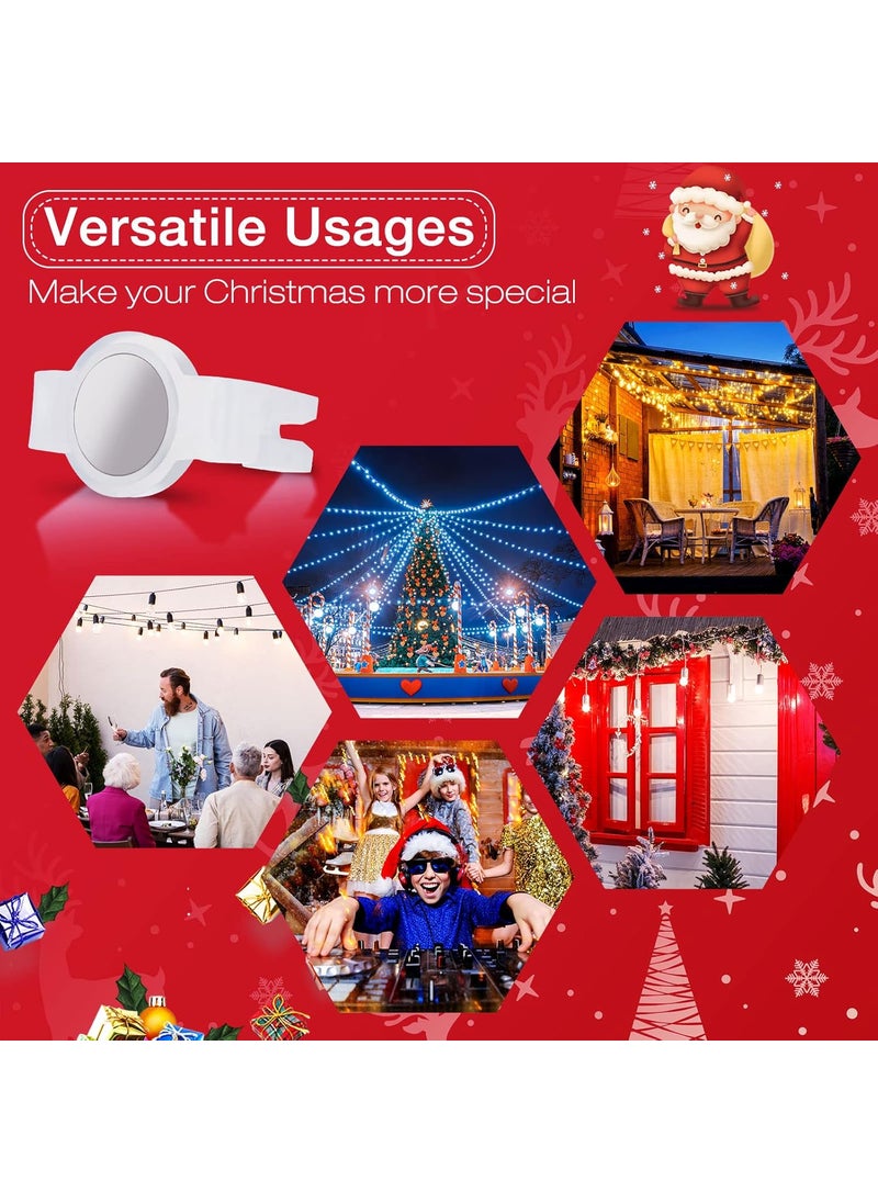 Nuenen Nuenen 300 Pcs Magnetic Sockets Light Clips Christmas Light Clips Compatible with C9 Magnetic Light Clip Clear Hang Hooks Bulk for Holiday Lighting Sockets Outdoor Patio Christmas Lighting  - Image 4