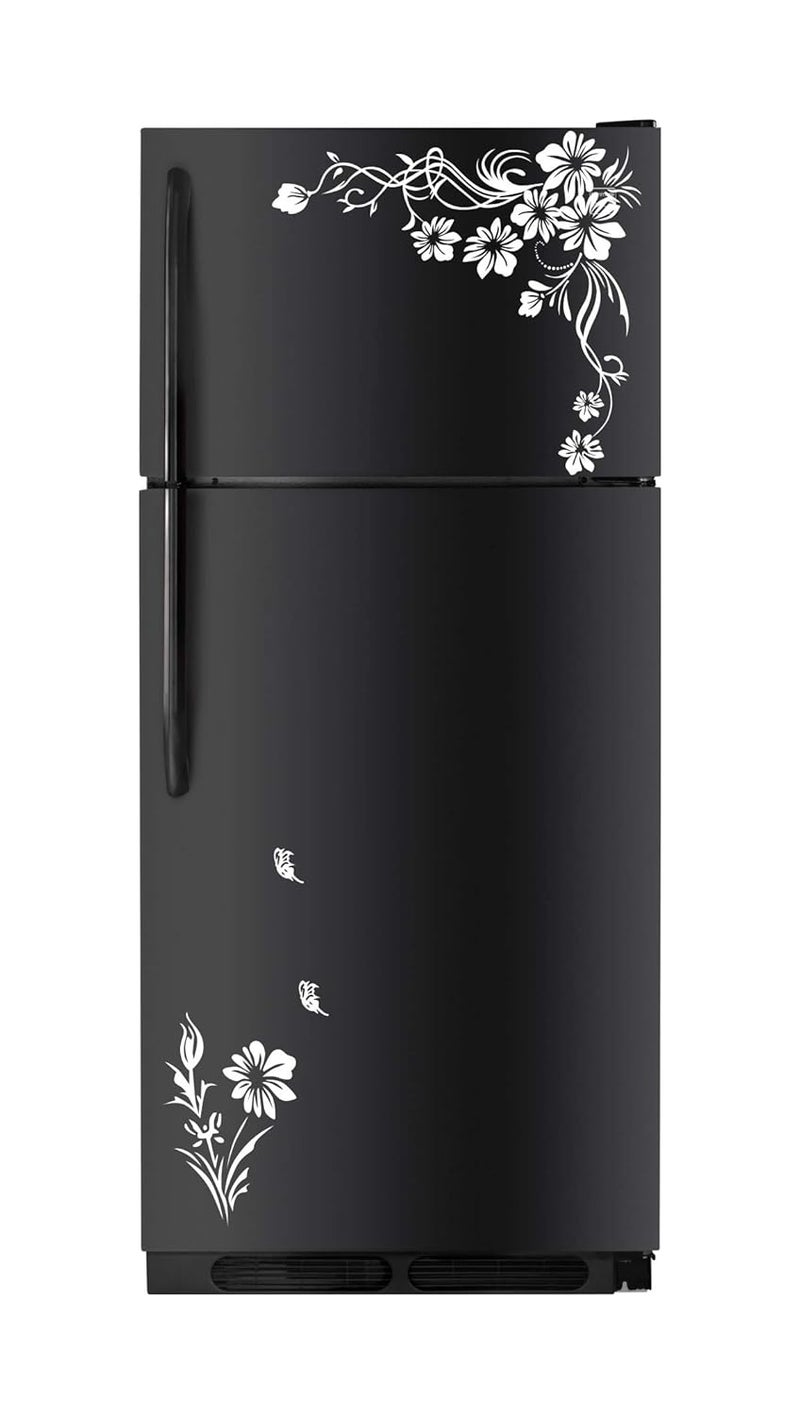 DecorVilla Decor Villa Sun Flowers Fridge Sticker Wall Sticker PVC VinylSize 58 cm x 53 cm - Image 1