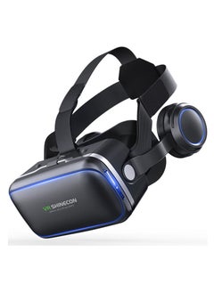 VR SHINECON نظارات الواقع الافتراضي ثلاثية الأبعاد باللون الأسود  - Image 2