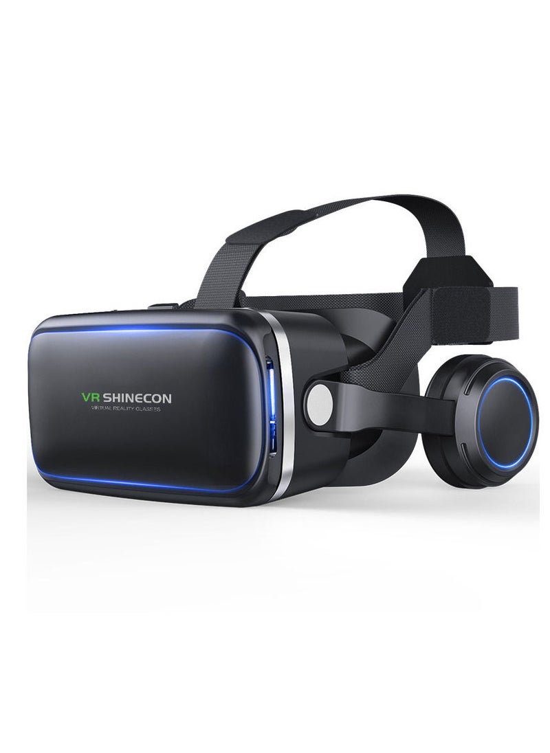 VR SHINECON نظارات الواقع الافتراضي ثلاثية الأبعاد باللون الأسود  - Image 1