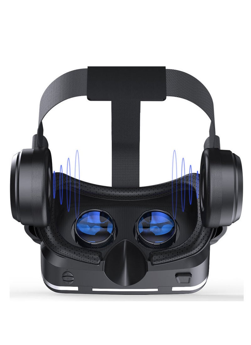 VR SHINECON نظارات الواقع الافتراضي ثلاثية الأبعاد باللون الأسود  - Image 4