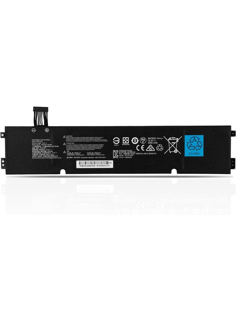 Max Power 60.8Wh RC30-0351 Laptop Battery for Razer Blade 15 Base 2020 2021 RZ09-0369x RZ09-0351 Notebook Series 4ICP7/63/69 RZ09-03519E11 15.2V 4000mAh - Image 1