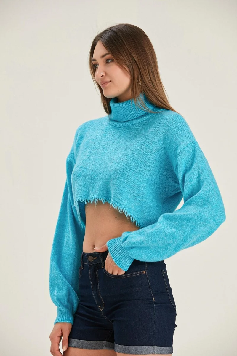 Alexander Gardi Alexandergardı Turtleneck Crop Sweater (B22-5272)