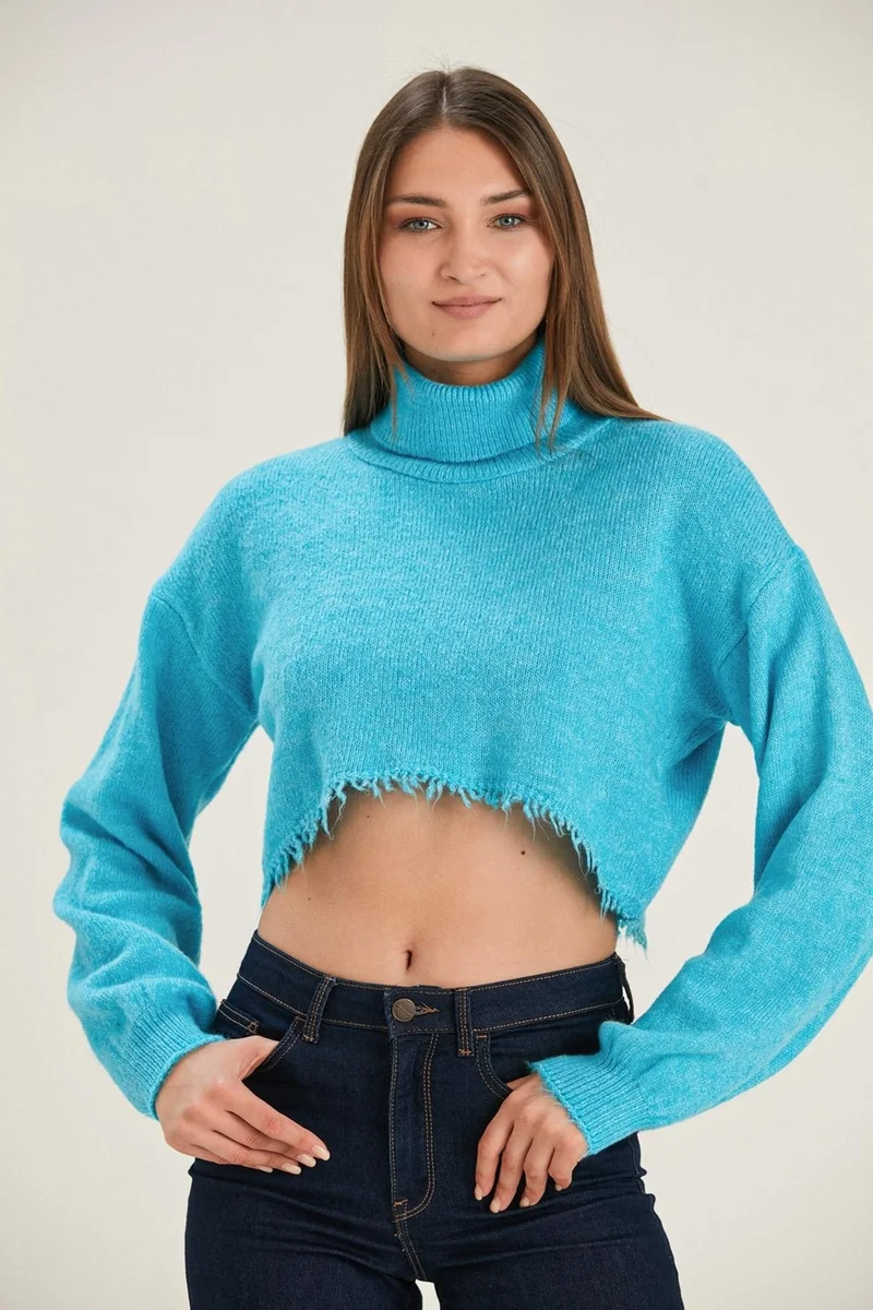 Alexander Gardi Alexandergardı Turtleneck Crop Sweater (B22-5272)