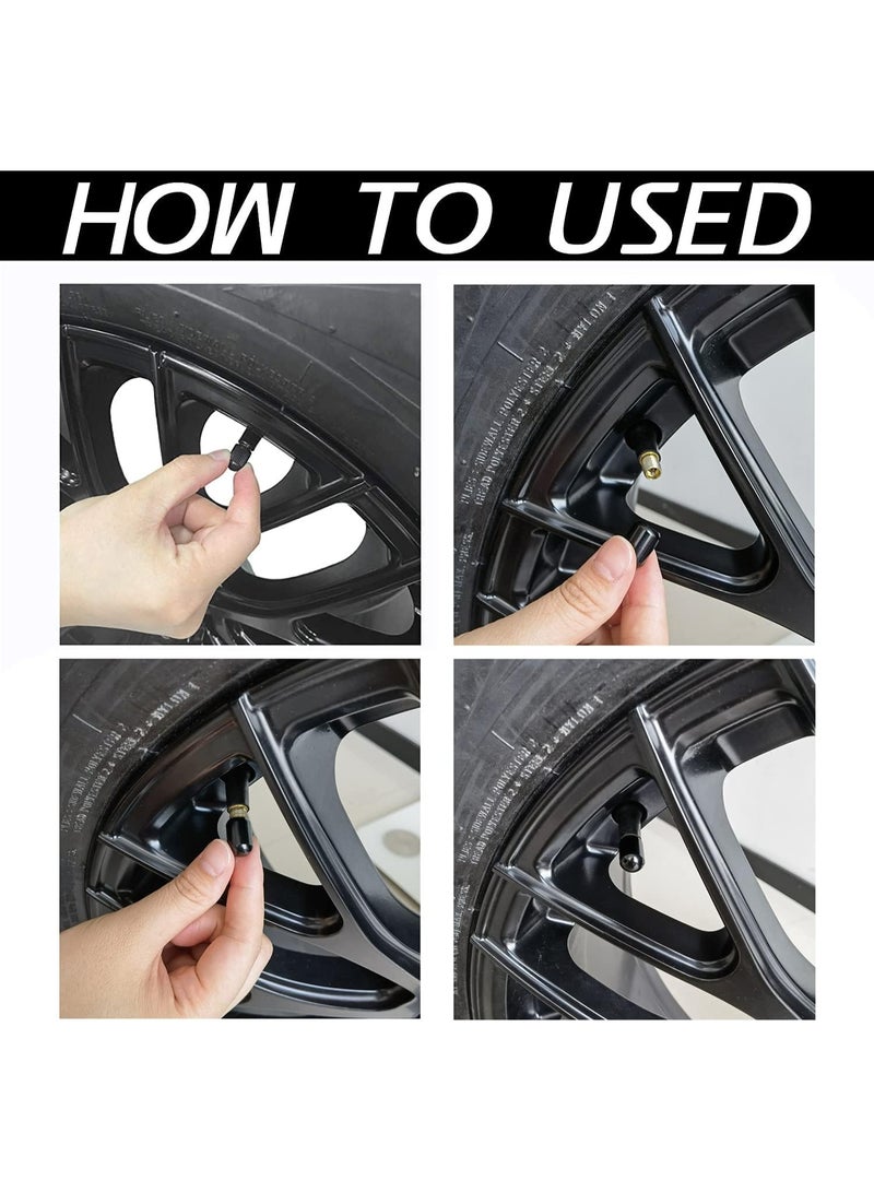 HZYH 8 Pcs Plastic Tyre Valve Caps for Schrader Valve, Universal Size Tyre Stem Dust Caps, Wheel Caps For Bicycle, Motorbike, Cars, SUVs and  Trucks - Image 5