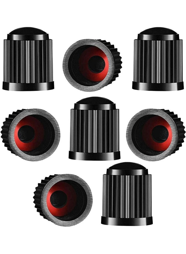 HZYH 8 Pcs Plastic Tyre Valve Caps for Schrader Valve, Universal Size Tyre Stem Dust Caps, Wheel Caps For Bicycle, Motorbike, Cars, SUVs and  Trucks - Image 1