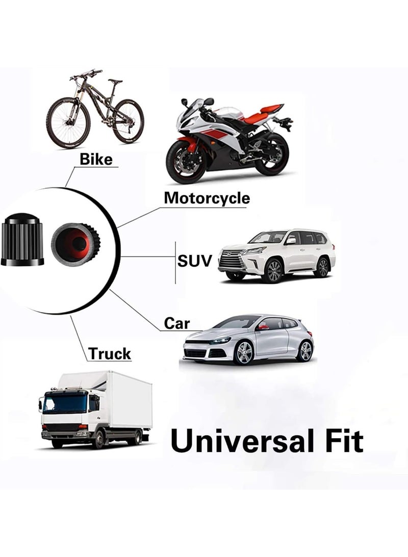 HZYH 8 Pcs Plastic Tyre Valve Caps for Schrader Valve, Universal Size Tyre Stem Dust Caps, Wheel Caps For Bicycle, Motorbike, Cars, SUVs and  Trucks - Image 4