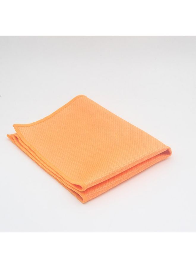 Generic B&K Aquarium Strong Dust Removal Double Sided Dual Use Microfiber Cleaning Cloth Strong Water Absorption (Orange) - Image 1