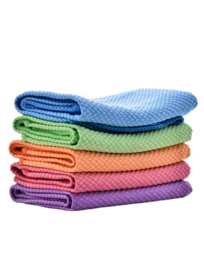 Generic B&K Aquarium Strong Dust Removal Double Sided Dual Use Microfiber Cleaning Cloth Strong Water Absorption (Orange) - Image 2
