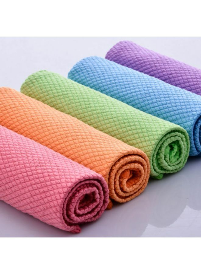 Generic B&K Aquarium Strong Dust Removal Double Sided Dual Use Microfiber Cleaning Cloth Strong Water Absorption (Orange) - Image 3