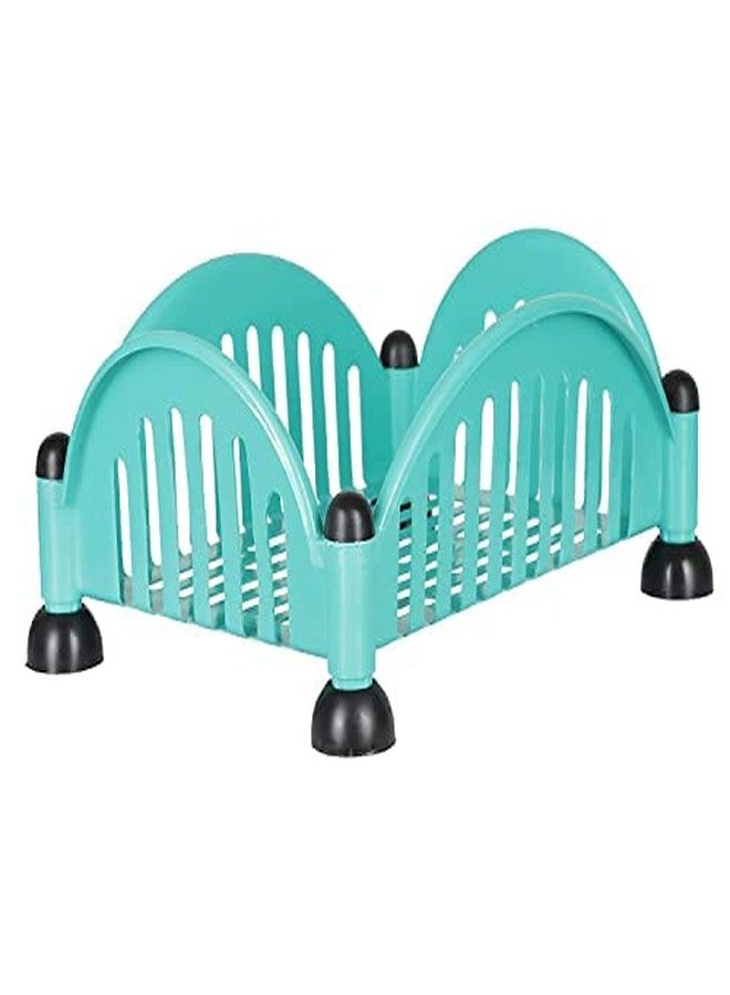 Cutting EDGE Shelf Rack Counter top & 32x23 cm, Rack for Kitchen & Office Use, Multipurpose Use for Home, Cosmetics Super Sturdy Organizer Storage (Set of 1, Green) - Image 4