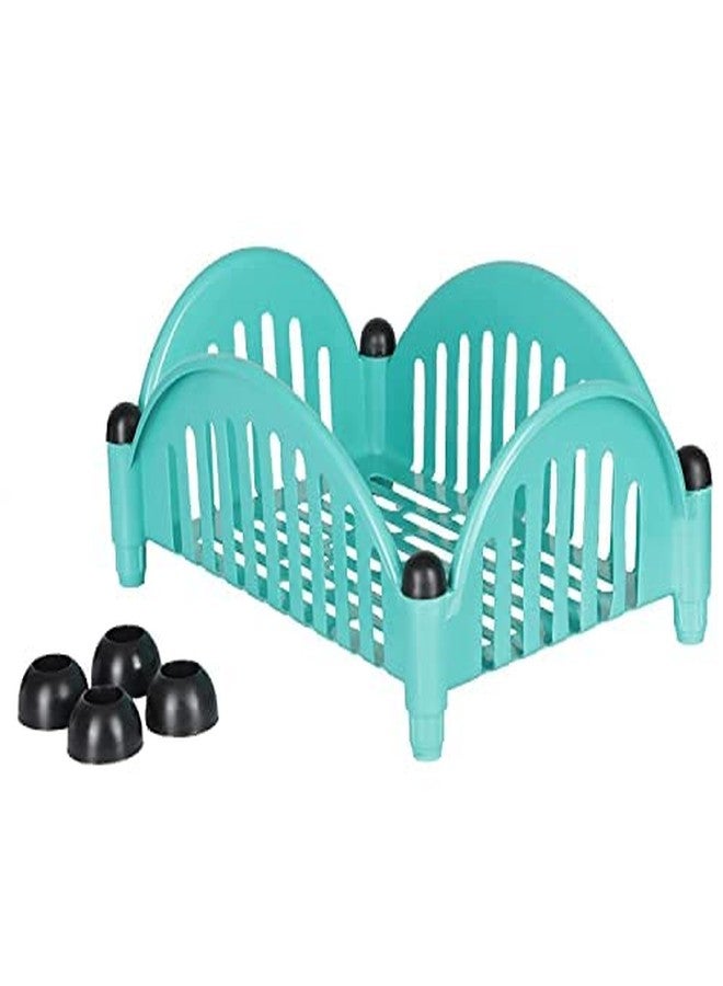 Cutting EDGE Shelf Rack Counter top & 32x23 cm, Rack for Kitchen & Office Use, Multipurpose Use for Home, Cosmetics Super Sturdy Organizer Storage (Set of 1, Green) - Image 5