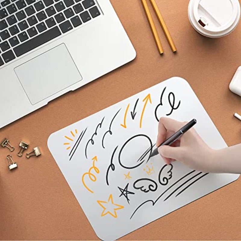 6 قطع من الألواح البيضاء الصغيرة، 21 × 30 سم، لوح مسح جاف مزدوج الجوانب مع 6 ممحاة جافة، ألواح بيضاء صغيرة للأطفال، للطلاب، والمعلمين، والفصول الدراسية، والمنزل، والمكتب - Image 3
