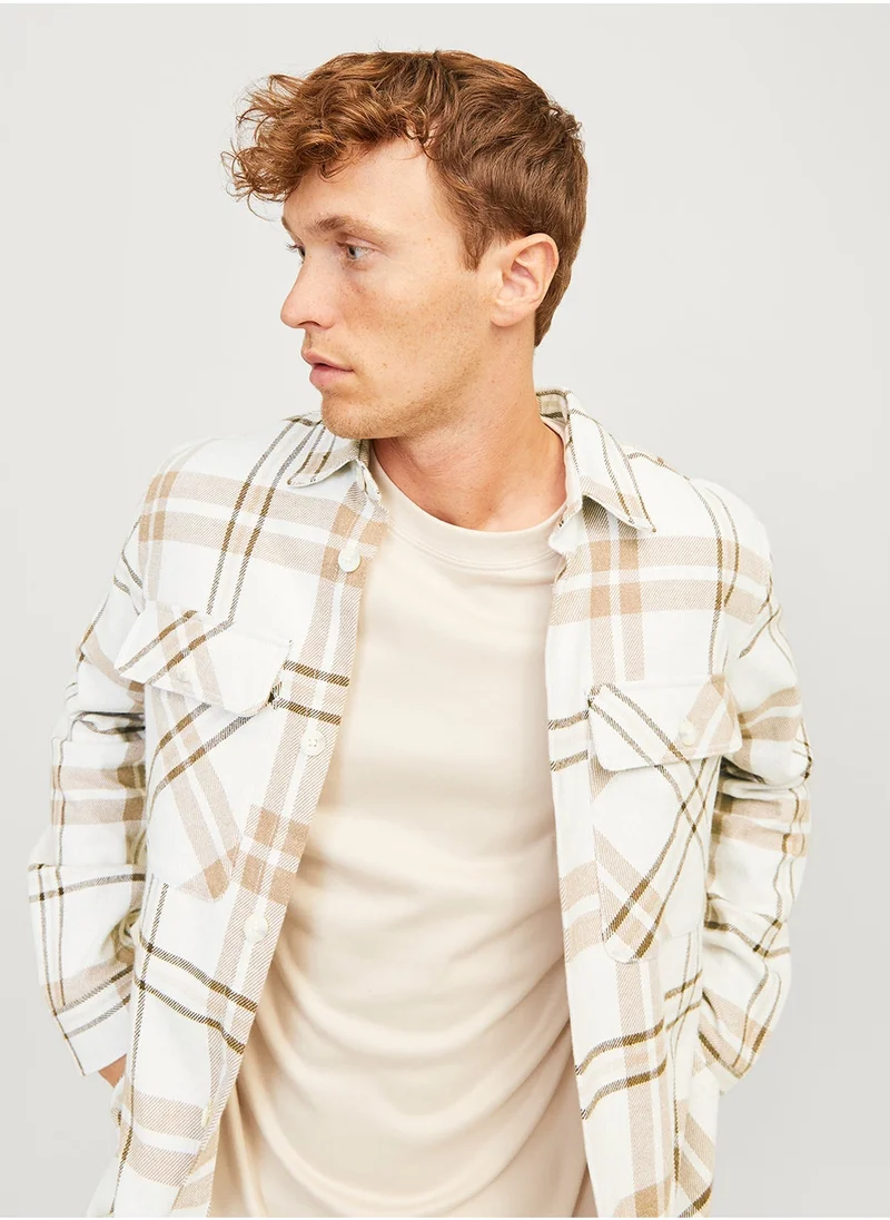 جاك اند جونز Jprraymond Check Regular Fit Overshirt
