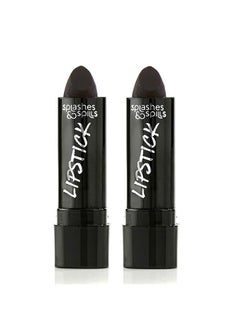 Vivid Black Lipstick - 2 Pack - Bold, Translucent, No Sheen Lip Color With Matte Finish - Makeup and Cosmetics